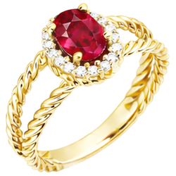 Natural Ruby Ring 1.16ct - White Gold 14K