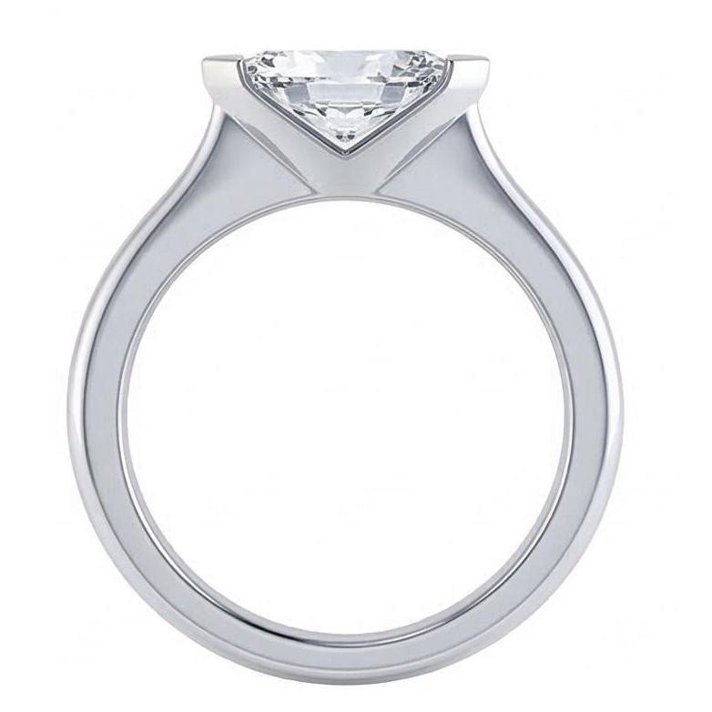1.25 Carat Bezel Set Marquise Cut Natural Earth Mined Diamond Wedding Ring