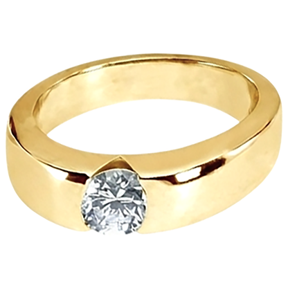 1.25 Ct. Round Brilliant Diamond Solitaire Engagement Ring Gold Gents