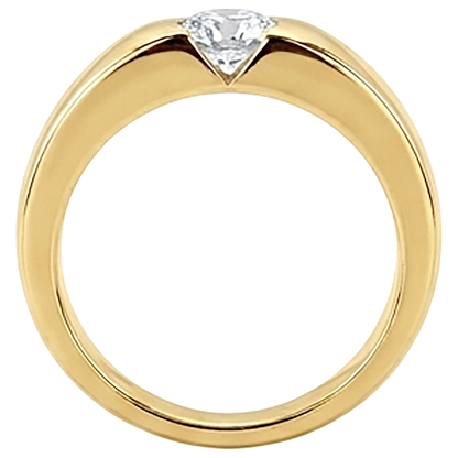 1.25 Ct. Round Brilliant Diamond Solitaire Engagement Ring Gold Gents