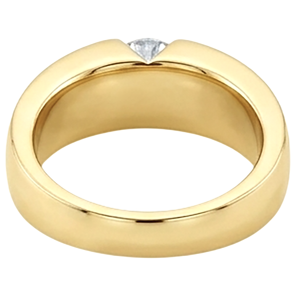 1.25 Ct. Round Brilliant Diamond Solitaire Engagement Ring Gold Gents