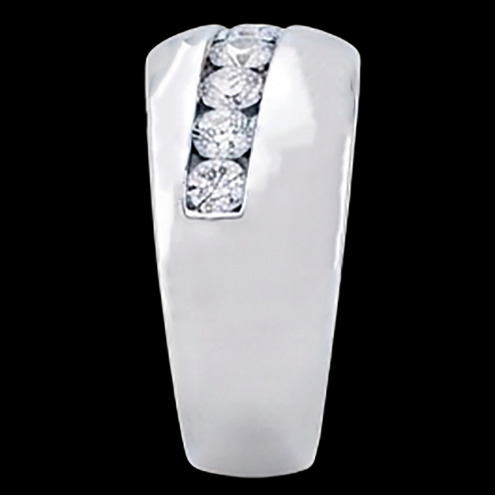 1.25 Ct Round Cut Diamond Mens Wedding Band Ring 10K White Gold