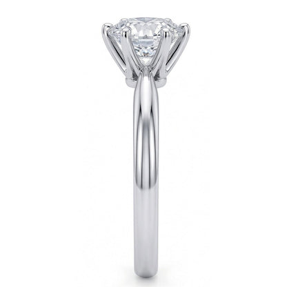1.25 Ct White Gold Ladies Round Cut Solitaire Natural Earth Mined Diamond Wedding Ring