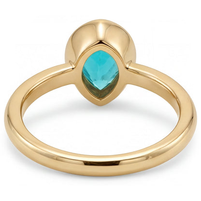 1.25 ct Paraiba Tourmaline Gemstone Ring in 14K Yellow Gold