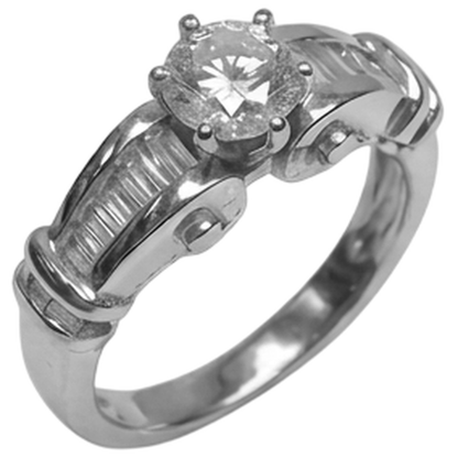 1.30 Carats Natural Earth Mined Diamond Engagement Ring White Gold 14K