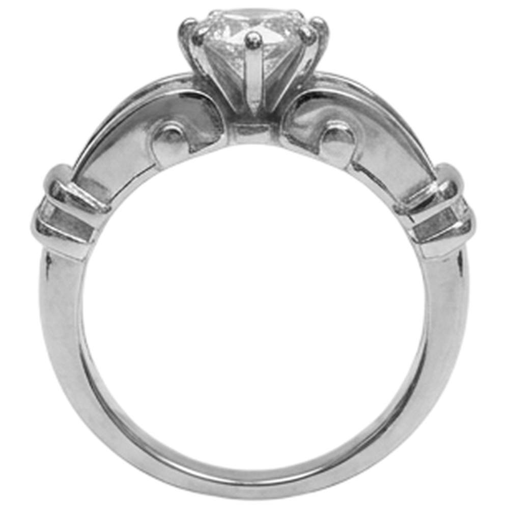 1.30 Carats Natural Earth Mined Diamond Engagement Ring White Gold 14K