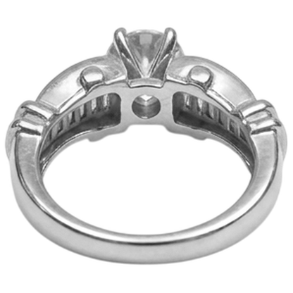 1.30 Carats Natural Earth Mined Diamond Engagement Ring White Gold 14K