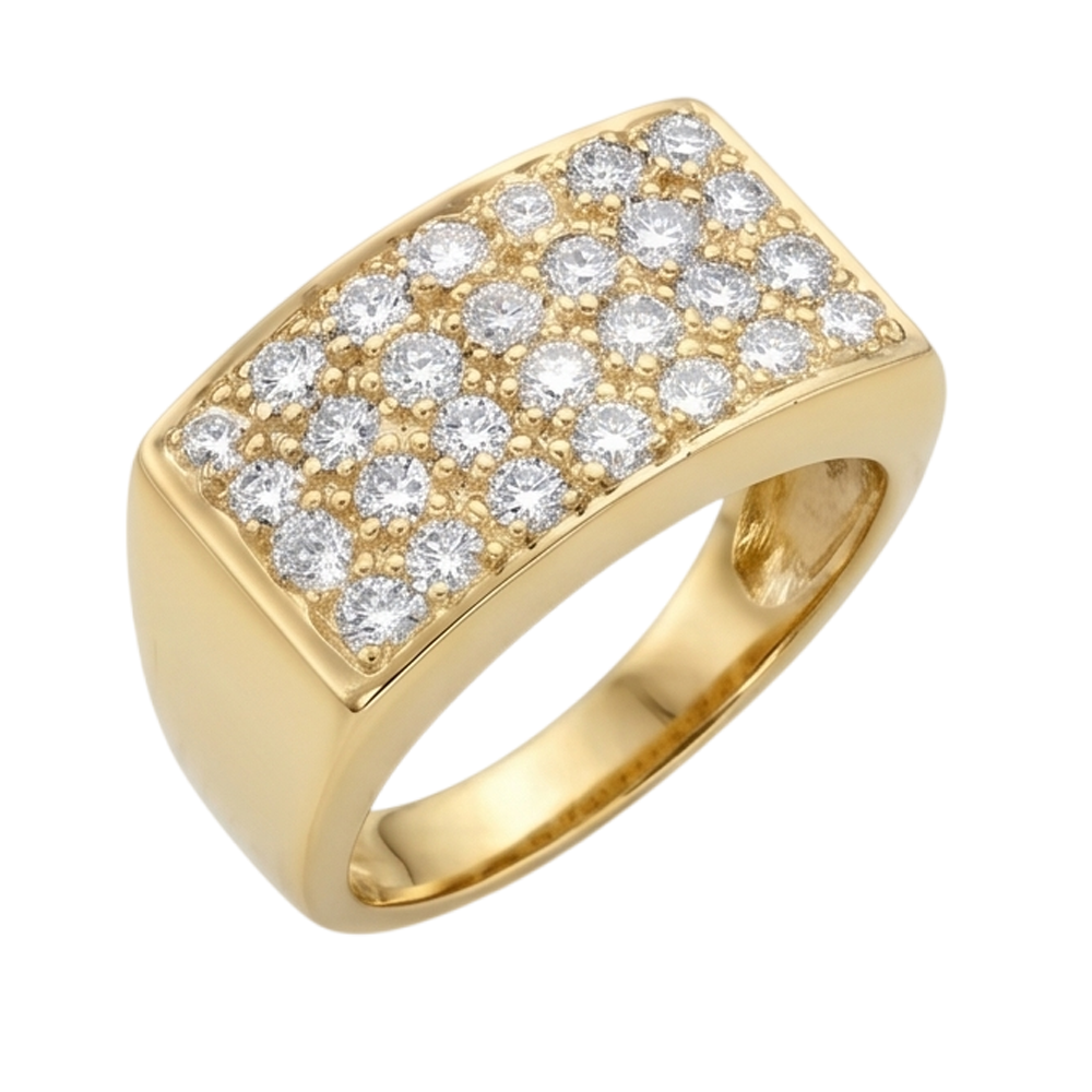 1.40 Carat Round Cut Diamond Gorgeous Yellow Gold Ring