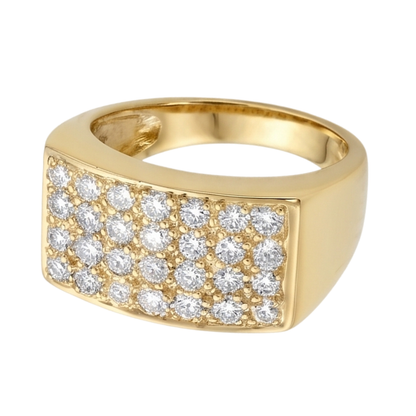 1.40 Carat Round Cut Diamond Gorgeous Yellow Gold Ring