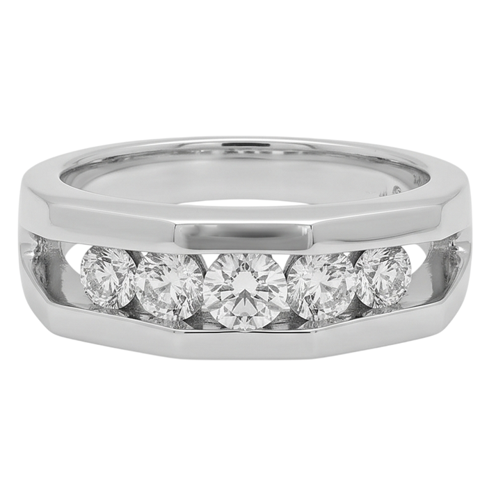 1.40 Carats Diamond Men's Engagement Ring White Gold 10K