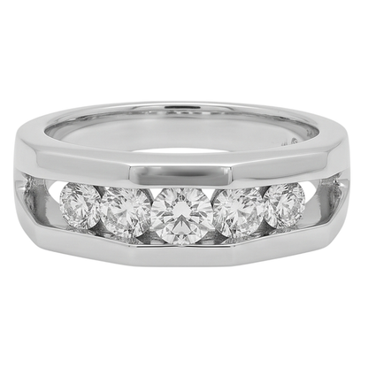 1.40 Carats Diamond Men's Engagement Ring White Gold 10K