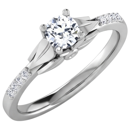 1.40 Carats Round Cut Real Natural Earth Mined Diamond Engagement Ring White Gold 14K