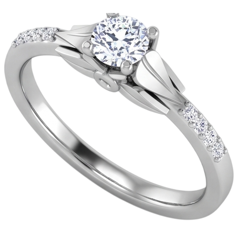1.40 Carats Round Cut Real Natural Earth Mined Diamond Engagement Ring White Gold 14K