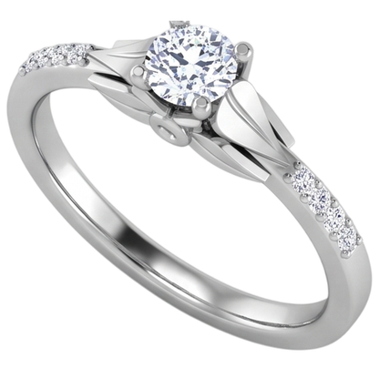 1.40 Carats Round Cut Real Natural Earth Mined Diamond Engagement Ring White Gold 14K