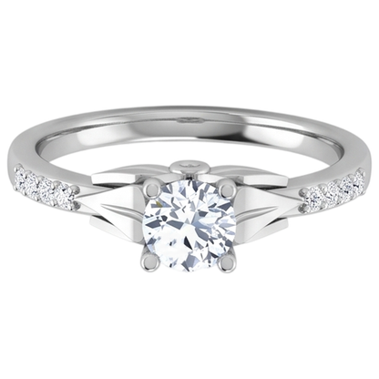 1.40 Carats Round Cut Real Natural Earth Mined Diamond Engagement Ring White Gold 14K