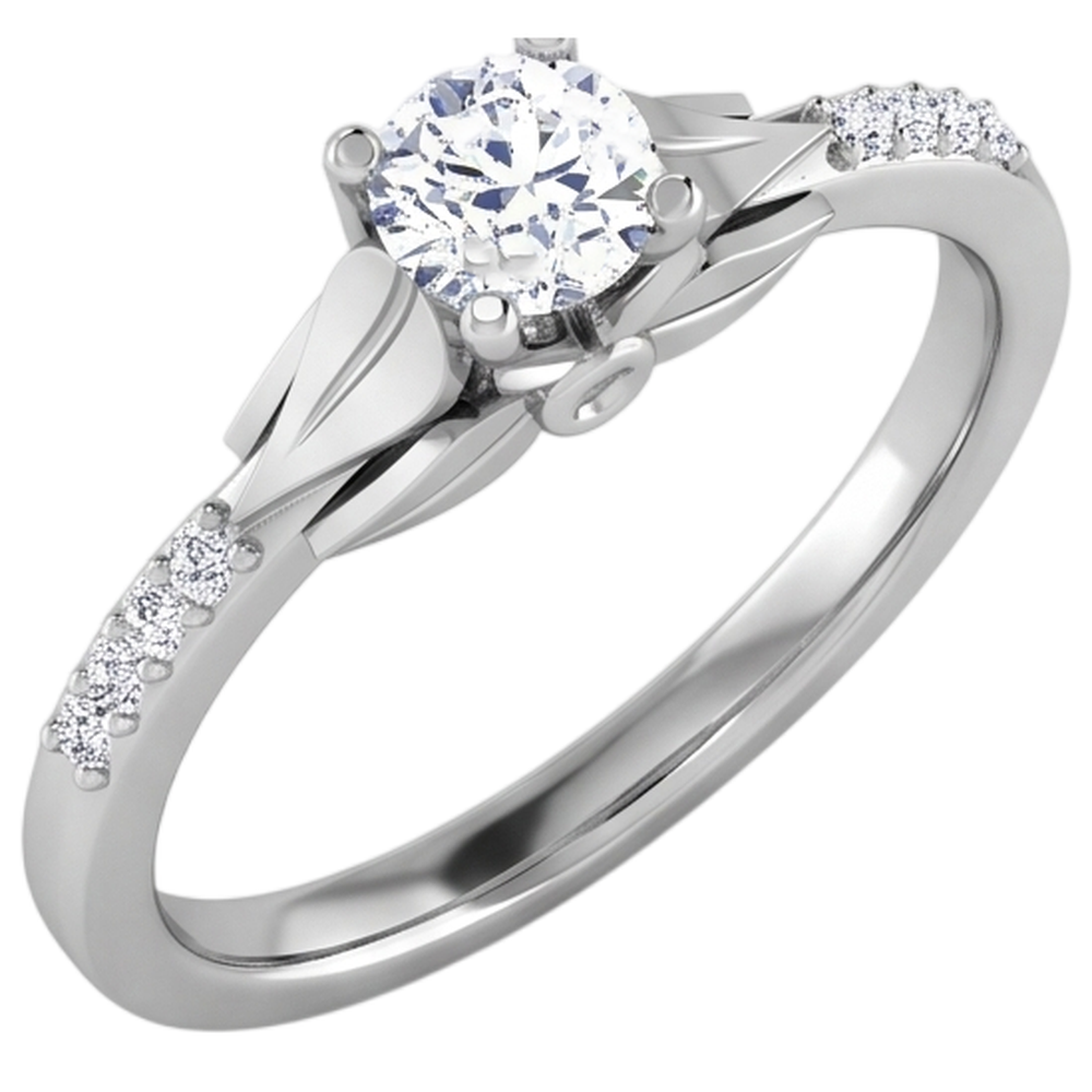 1.40 Carats Round Cut Real Natural Earth Mined Diamond Engagement Ring White Gold 14K