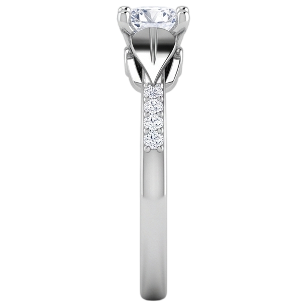 1.40 Carats Round Cut Real Natural Earth Mined Diamond Engagement Ring White Gold 14K