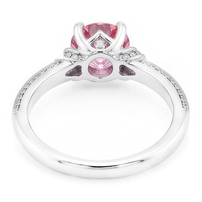 1.41 Ct Round Pink Sapphire Gemstone Ring