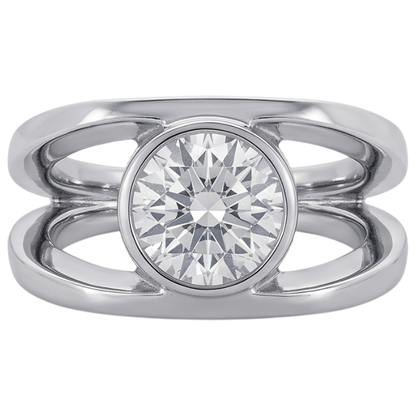 1.50 Carats Solitaire Diamond Anniversary Ring Split Shank