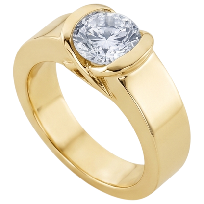 1.50 Ct. Men's Ring Beautiful Diamond Yellow Gold