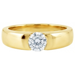 1.50 Ct. Round Natural Earth Mined Diamond Solitaire Engagement Ring Yellow Gold New