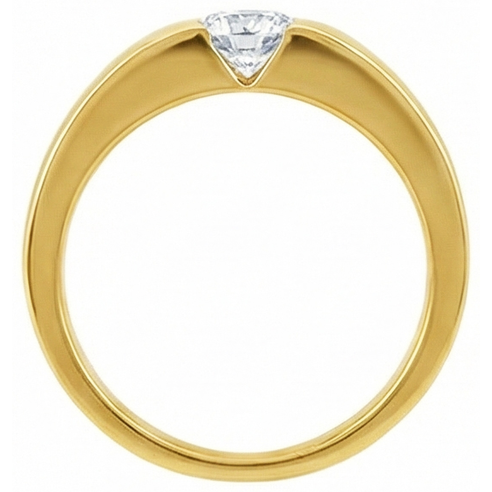 1.50 Ct. Round Natural Earth Mined Diamond Solitaire Engagement Ring Yellow Gold New
