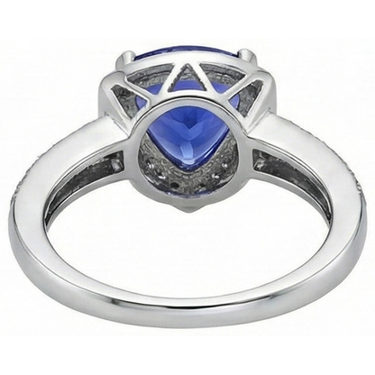 natural round sapphire 1.50ct ring band detail