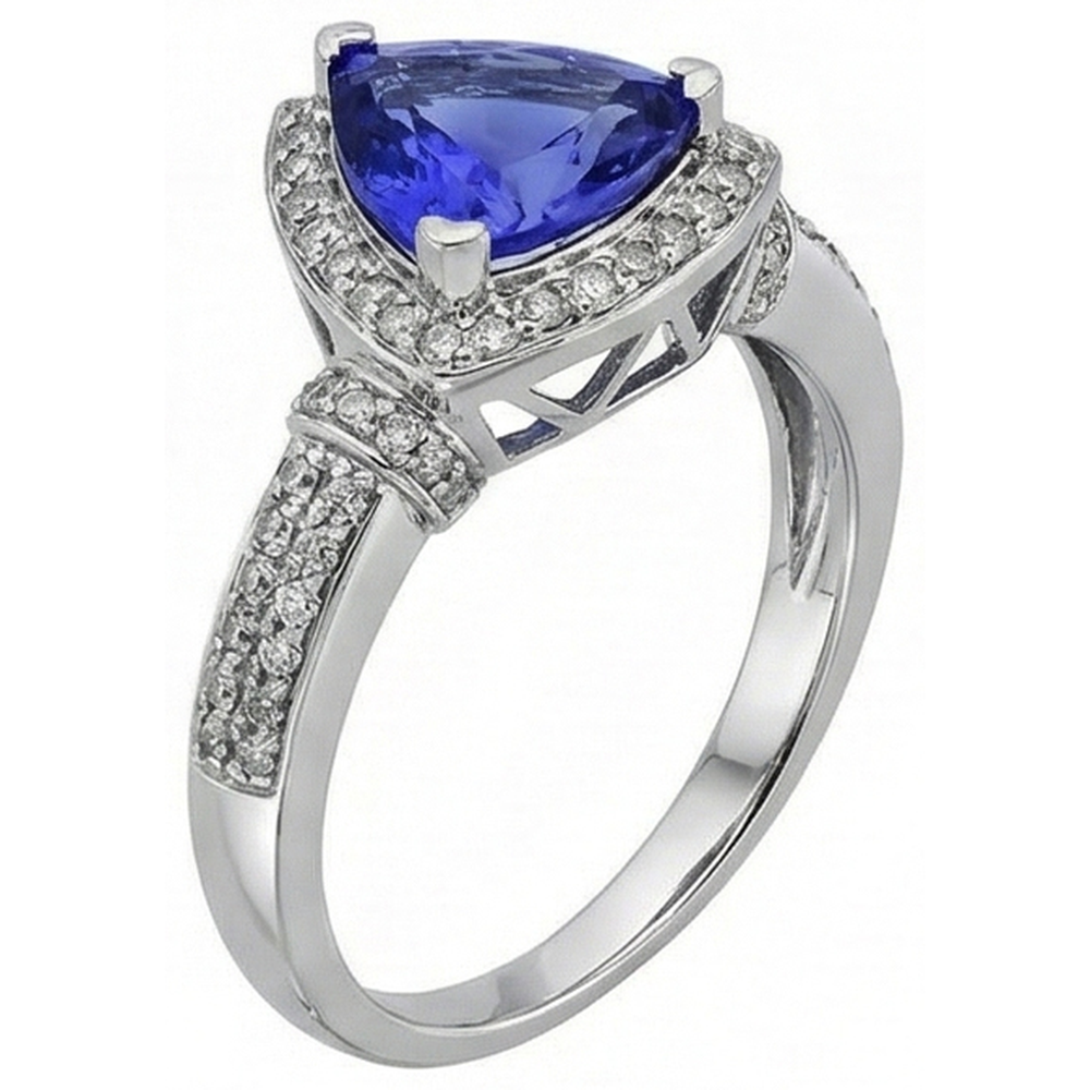 natural round sapphire 1.50ct ring close up detail
