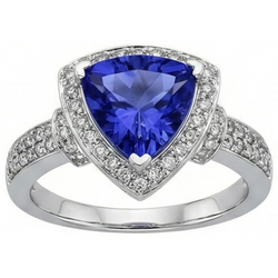 Natural Sapphire Ring 1.50ct - White Gold 14K