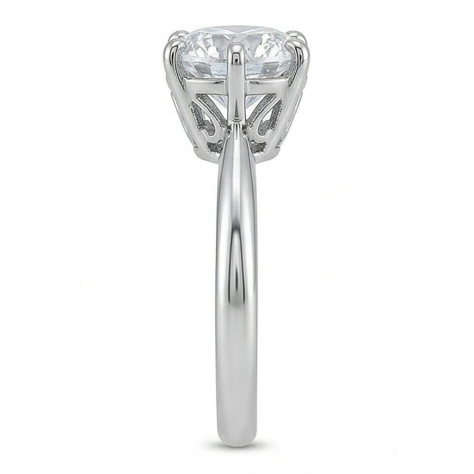 1.51 Ct. Round Natural Earth Mined Diamond Solitaire Ring White Gold 14K Jewelry