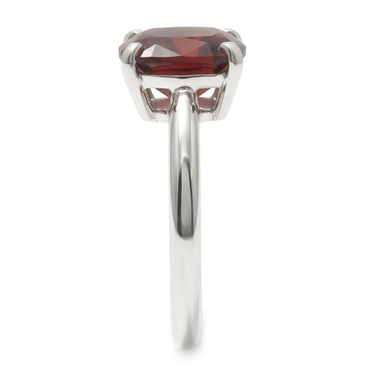 1.65 Ct Radiant Cut Red Sapphire Ring 14K White Gold