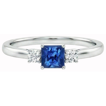 natural round sapphire 1.65ct ring side angle