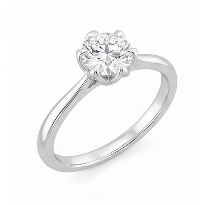1.70 Ct Solitaire Sparkling Round Cut Natural Earth Mined Diamond Wedding Ring White Gold