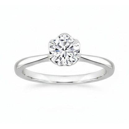 1.70 Ct Solitaire Sparkling Round Cut Natural Earth Mined Diamond Wedding Ring White Gold