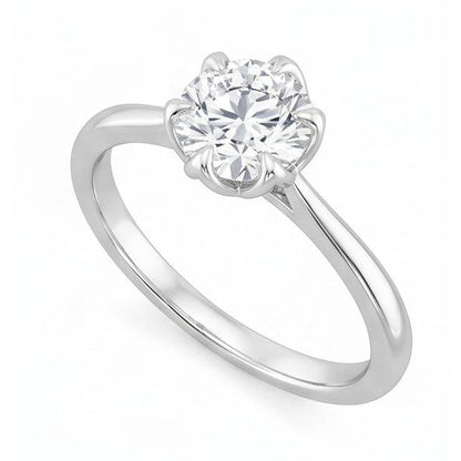 1.70 Ct Solitaire Sparkling Round Cut Natural Earth Mined Diamond Wedding Ring White Gold