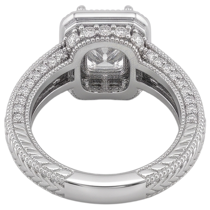1.75 Carats Real Natural Earth Mined Diamond Engagement Ring Pave Setting Milgrain Jewelry New