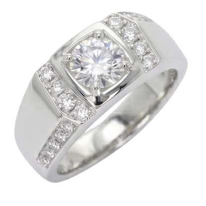 1.75 Carats Round Diamond Anniversary Ring White Gold 10K