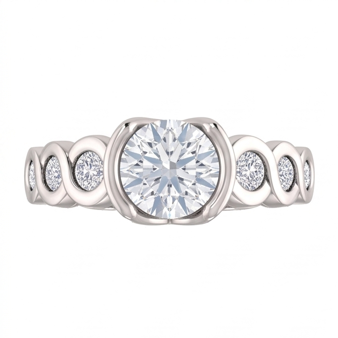1.86 Ct. Round Brilliant Natural Earth Mined Diamonds Wedding Anniversary Ring