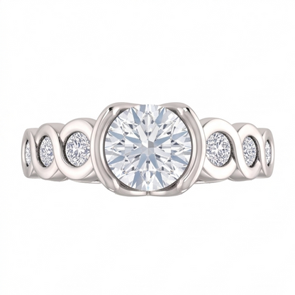 1.86 Ct. Round Brilliant Natural Earth Mined Diamonds Wedding Anniversary Ring