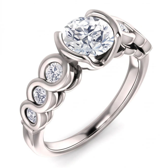 1.86 Ct. Round Brilliant Natural Earth Mined Diamonds Wedding Anniversary Ring