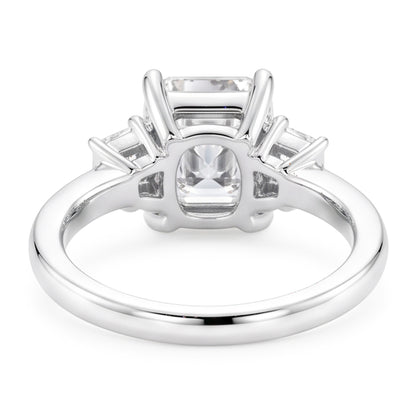 1.91 Carat Cushion Natural Real Diamond ( Not Lab Grown ) Three 3 Stone Ring Gold New