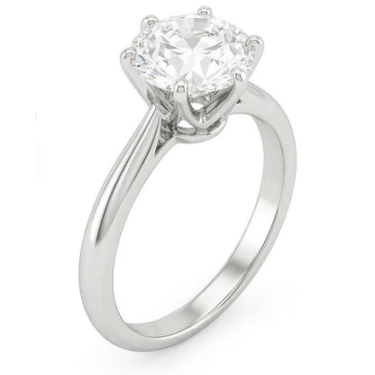 1 Carat Genuine Natural Earth Mined Diamond Solitaire Engagement Ring White Gold 14K Ring Jewelry