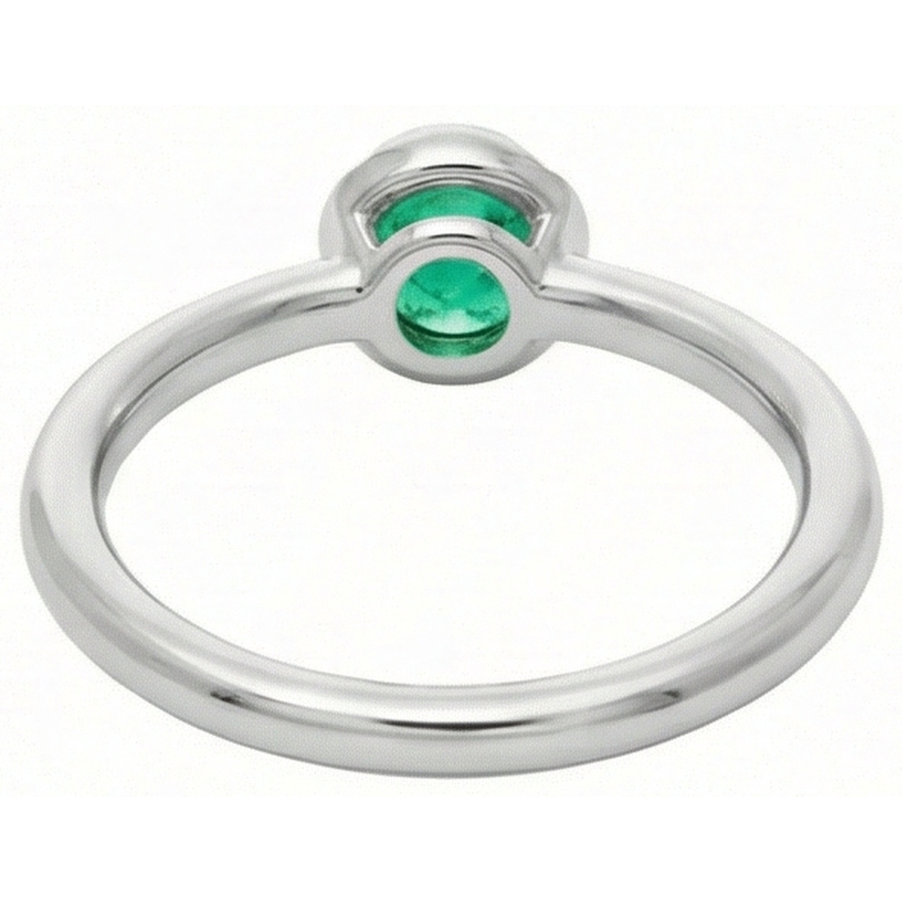 Natural Real ( Not Lab Grown ) 1 Carat Green Emerald GIA Ring Solitaire 14K Gold