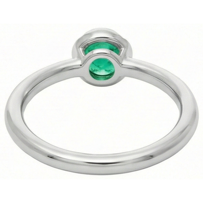Natural Real ( Not Lab Grown ) 1 Carat Green Emerald GIA Ring Solitaire 14K Gold