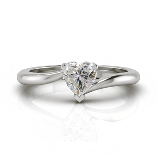 1 Carat Heart Natural Earth Mined Diamond Ring Ladies Jewelry
