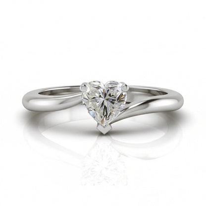 1 Carat Heart Natural Earth Mined Diamond Ring Ladies Jewelry