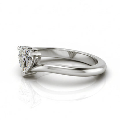 1 Carat Heart Natural Earth Mined Diamond Ring Ladies Jewelry
