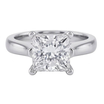 natural princess diamond 1ct ring side angle