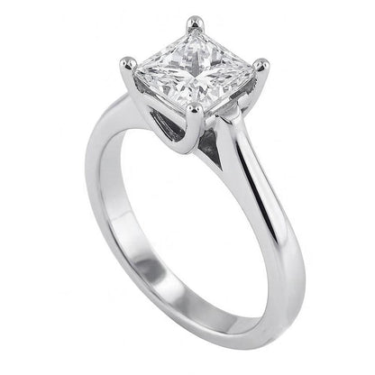 natural princess diamond 1ct ring close up detail