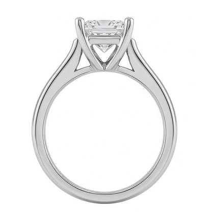 natural princess diamond 1ct ring top view